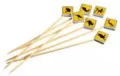 Brochette bambou "panneau de route"